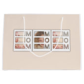 Modern 3 Photo Grid Mom Birthday Keepsake Große Geschenktüte (Vorderseite)
