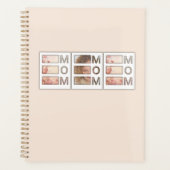 Modern 3 Photo Grid Mom Birthday Keepsake Planer (Vorderseite)