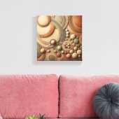 Modern 3D Abstract Geometric Art - Layered Concent Leinwanddruck (Insitu (Wohnzimmer))
