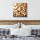Modern 3D Abstract Geometric Art - Layered Concent Leinwanddruck (Insitu (Schlafzimmer))