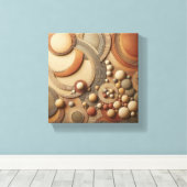Modern 3D Abstract Geometric Art - Layered Concent Leinwanddruck (Insitu (Holzboden))