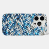 Modern 3D Blue Cube Ripple Case Abstract Geometric (Rückseite (Horizontal))