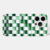 Modern 3D Geometric Cube Case - Mint Green & White (Rückseite (Horizontal))