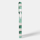 Modern 3D Geometric Cube Case - Mint Green & White (Rückseite / Links)