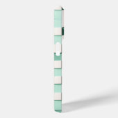 Modern 3D Geometric Cube Case - Mint Green & White (Rückseite / Rechts)