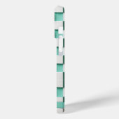 Modern 3D Geometric Cube Case - Mint Green & White (Rückseite / Links)