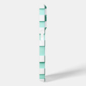 Modern 3D Geometric Cube Case - Mint Green & White (Rückseite / Rechts)