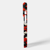 Modern 3D Geometric Mandala Case - Bold Red, Black (Rückseite / Links)