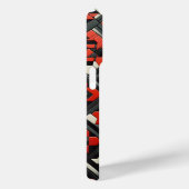 Modern 3D Geometric Mandala Case - Bold Red, Black (Rückseite / Rechts)