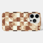 Modern 3D Geometric Pyramid Phone Case  Earth Tone (Rückseite (Horizontal))