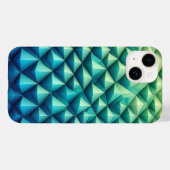 Modern 3D Geometric Pyramid Phone Case - Teal and  (Rückseite (Horizontal))