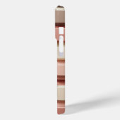 Modern 3D Geometric Square Case Dusty Rose, Cream (Rückseite / Links)