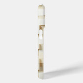 Modern 3D Ivory & Beige Geometric Cube Phone Case  (Rückseite / Rechts)