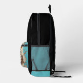 Modern 3D Leopard  Customizable Name  Bedruckter Rucksack (Rechts)