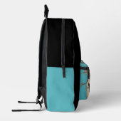 Modern 3D Leopard  Customizable Name  Bedruckter Rucksack (Links)