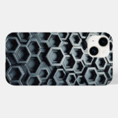 Modern 3D Metallic Hexagon Phone Case - Industrial (Rückseite (Horizontal))