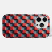 Modern 3D Red Pyramid Phone Case Abstract Geometri (Rückseite (Horizontal))