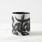 Modern 3D Salam Greeting | Bold Black & White Isla Tasse (Zentrum)