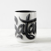 Modern 3D Salam Greeting | Bold Black & White Tasse (Zentrum)