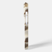 Modern 3D Wavy Cream Phone Case - Minimalist Sand (Rückseite / Links)