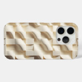 Modern 3D Wavy Cream Phone Case - Minimalist Sand (Rückseite (Horizontal))