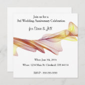 Modern 3rd Wedding Anniversary Einladung (Vorne/Hinten)