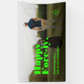 Modern 40. Geburtstag 50. Vatertag Golf Banner (Vertikal)