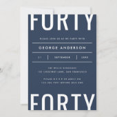 Modern 40. Geburtstag einfach stylish grafisch (Vorderseite)