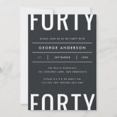 Modern 40. Geburtstag einfach stylish grafisch (Vorderseite)