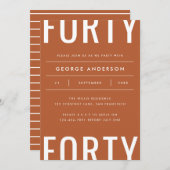 Modern 40. Geburtstag einfach stylish grafisch (Vorne/Hinten)