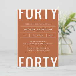 Modern 40. Geburtstag einfach stylish grafisch