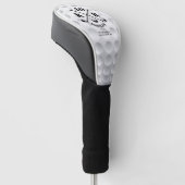 Modern 40. Geburtstag Golf 50. 60. Monogram Headcover (angewinkelt)