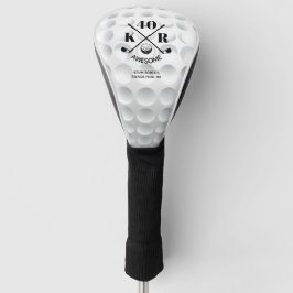 Modern 40. Geburtstag Golf 50. 60. Monogram Headcover