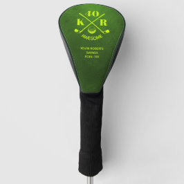 Modern 40. Geburtstag Golf Monogram 50. 60. Green Headcover