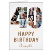 Modern 40. Happy Birthday Foto Collage (Vorne)