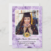 Modern 4 Foto Collage Sonnenblumen Abschluss Ankündigung (Rückseite)