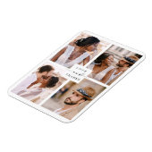 Modern 4 Foto Collage Wedding Vielen Dank Magnet (Linke Seite)