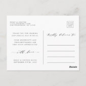 Modern 4 Foto Collage Wedding Vielen Dank Postkarte (Rückseite)