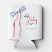Modern 4. Juli Bow Party Patriotic Dosenkühler (Rückseite)