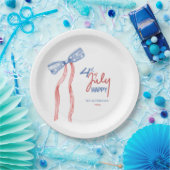 Modern 4. Juli Bow Party Patriotic Pappteller (Party)