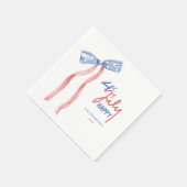 Modern 4. Juli Bow Party Patriotic Serviette (Ecke)