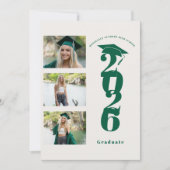 Modern 4 Photo Class of 2026 Graduation Party Einladung (Vorderseite)