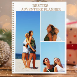 Modern 4 Photo Collage Besties Adventure Year  Planer
