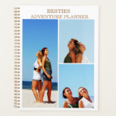 Modern 4 Photo Collage Besties Adventure Year Planer (Vorderseite)