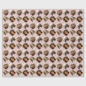 Modern 4 Photo Collage Circle Heart Blush Pink Geschenkpapier (Flach)