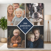 Modern 4 Photo Collage Family Keepsake Custom Fleecedecke