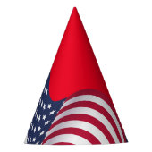 Modern 4th july Patriotic American USA Flag Partyhütchen (Vorderseite)