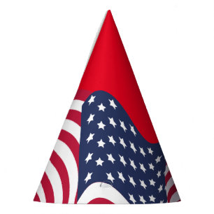 Modern 4th july Patriotic American USA Flag Partyhütchen