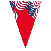 Modern 4th july Patriotic American USA Flag Wimpelkette (Erste Fahne)