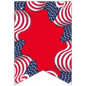 Modern 4th july Patriotic American USA Flag Wimpelkette (Zweite Fahne)